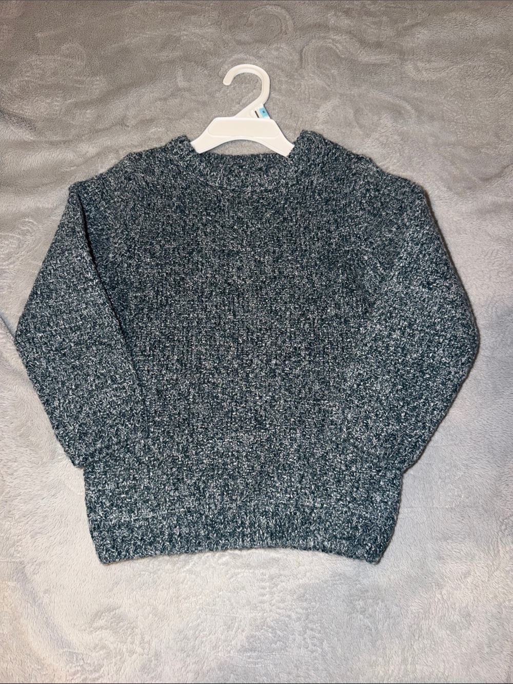 Cozy Heathered Dark Gray Knit Sweater